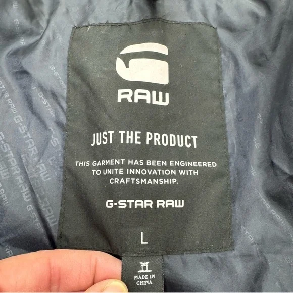 G Star Raw Denim black Canvas Field Just the Product Jacket Sz Large black - Picture 7 of 13
